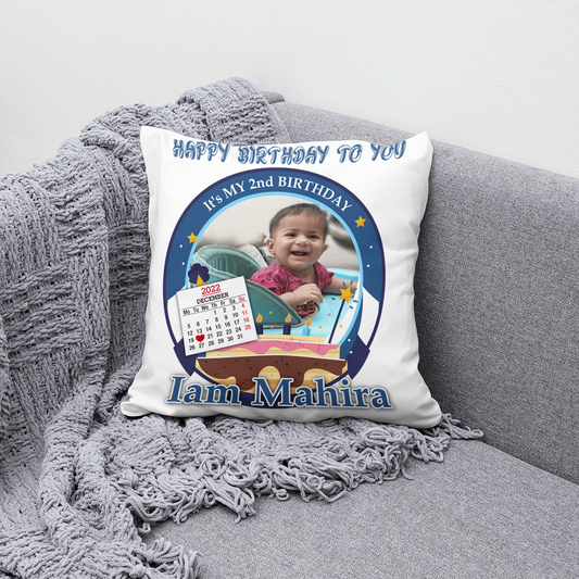 Birthday Design Pillow Cusion - Send your picture - Design #02