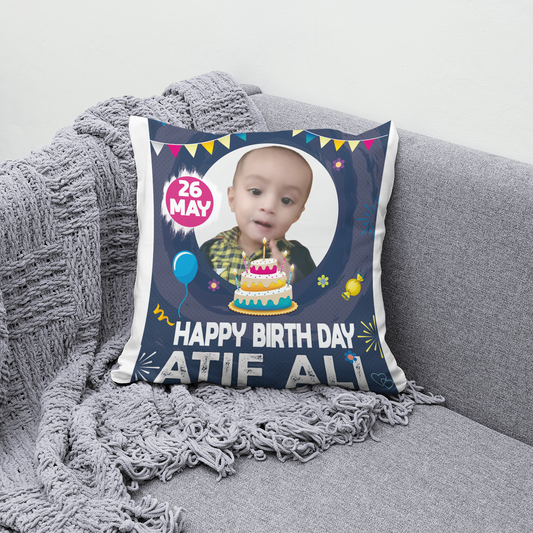 Birthday Design Pillow Cusion - Send your picture - Design #01