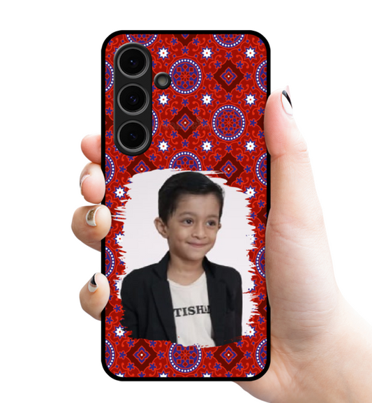 Customized picture Mobile cover with Sindhi Ajrak